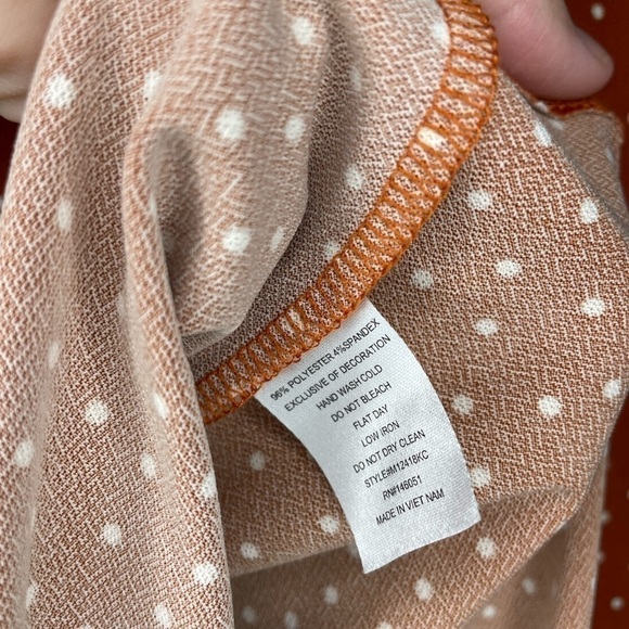 Faith and Joy Los Angeles Polka Dot Jeweled Collar Blouse - Picture 5 of 7